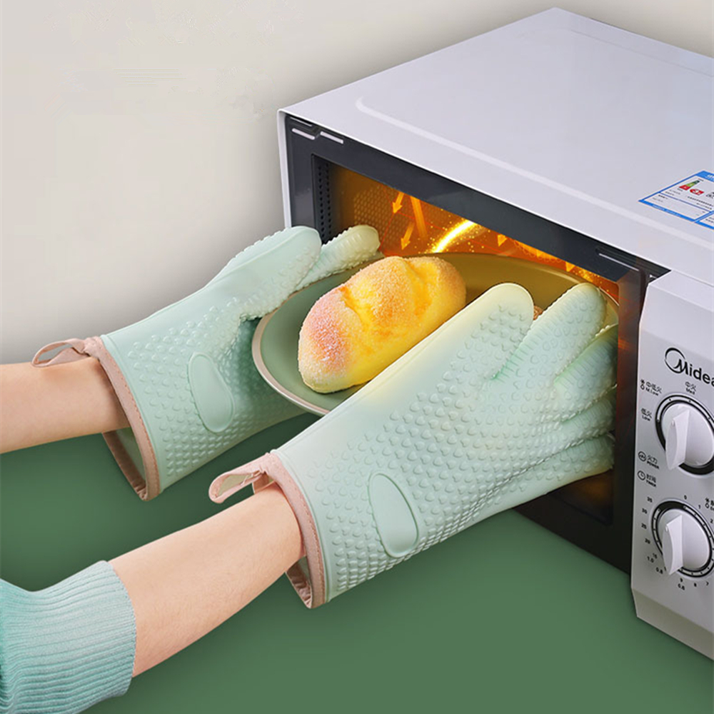 Heat Resistant Silicone Gloves - Oven Mitt Silicone reseña y precio
